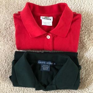 Lacoste mini dress and Ralph Lauren polo shirt